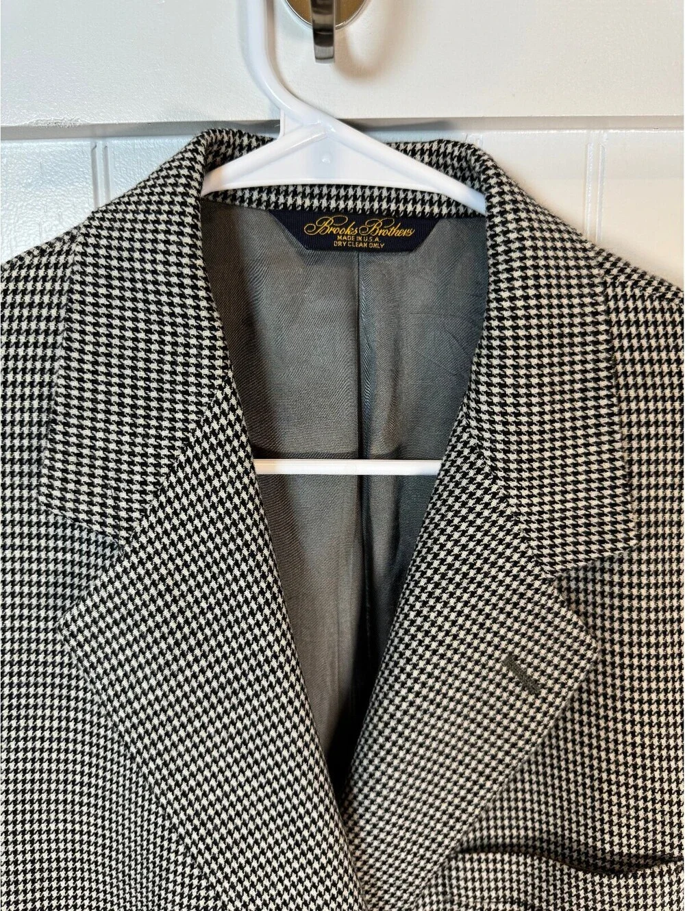 Brooks Brothers Classic Houndstooth Sport Coat Blazer Size 42L